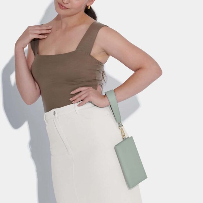 Katie Loxton Zana Fold Out Wristlet Purse - Duck Egg Blue